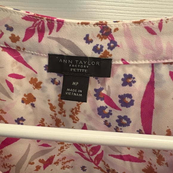 Ann Taylor Pink and Purple Ruffled Blouse - Picture 2 of 2